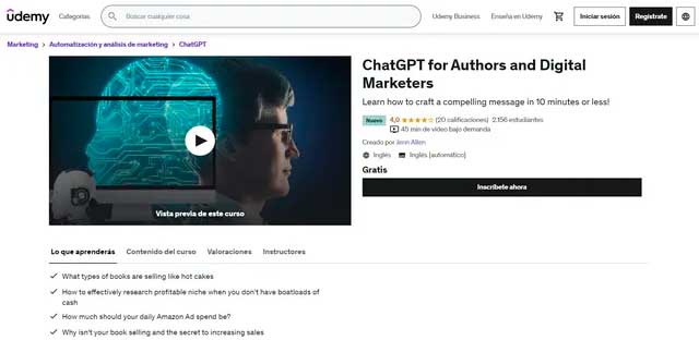ChatGPT for Authors and Digital Marketers